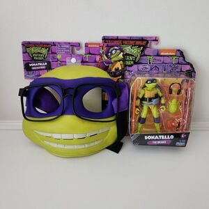 TMNT Donatello Figurine and Mask Set - Nickelodeon, OneSize, Green & Purple